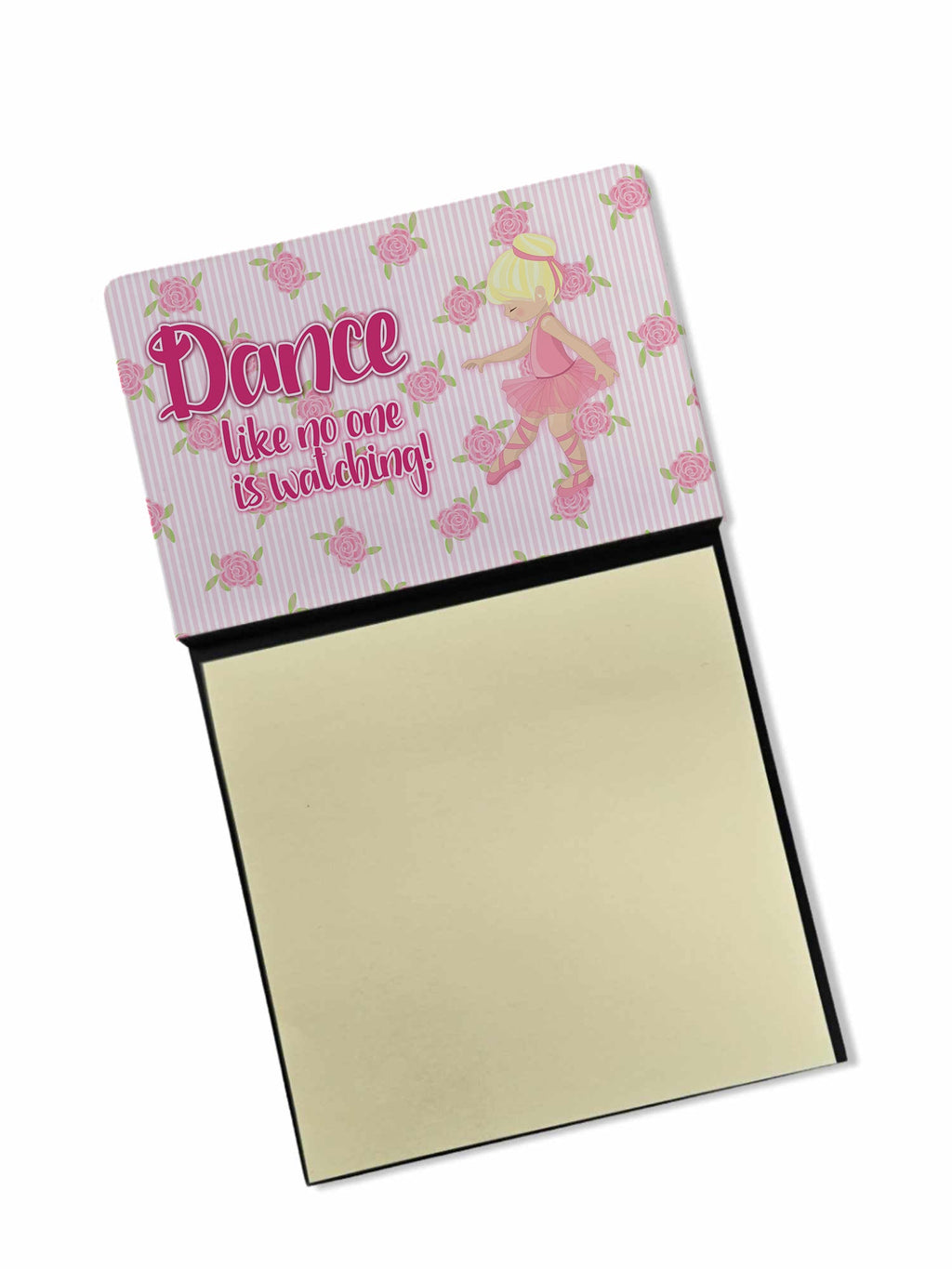 Ballet Dance Blonde Watercolor Sticky Note Holder Refillable Dispenser Desk Accessory 3x3 Pad Gift