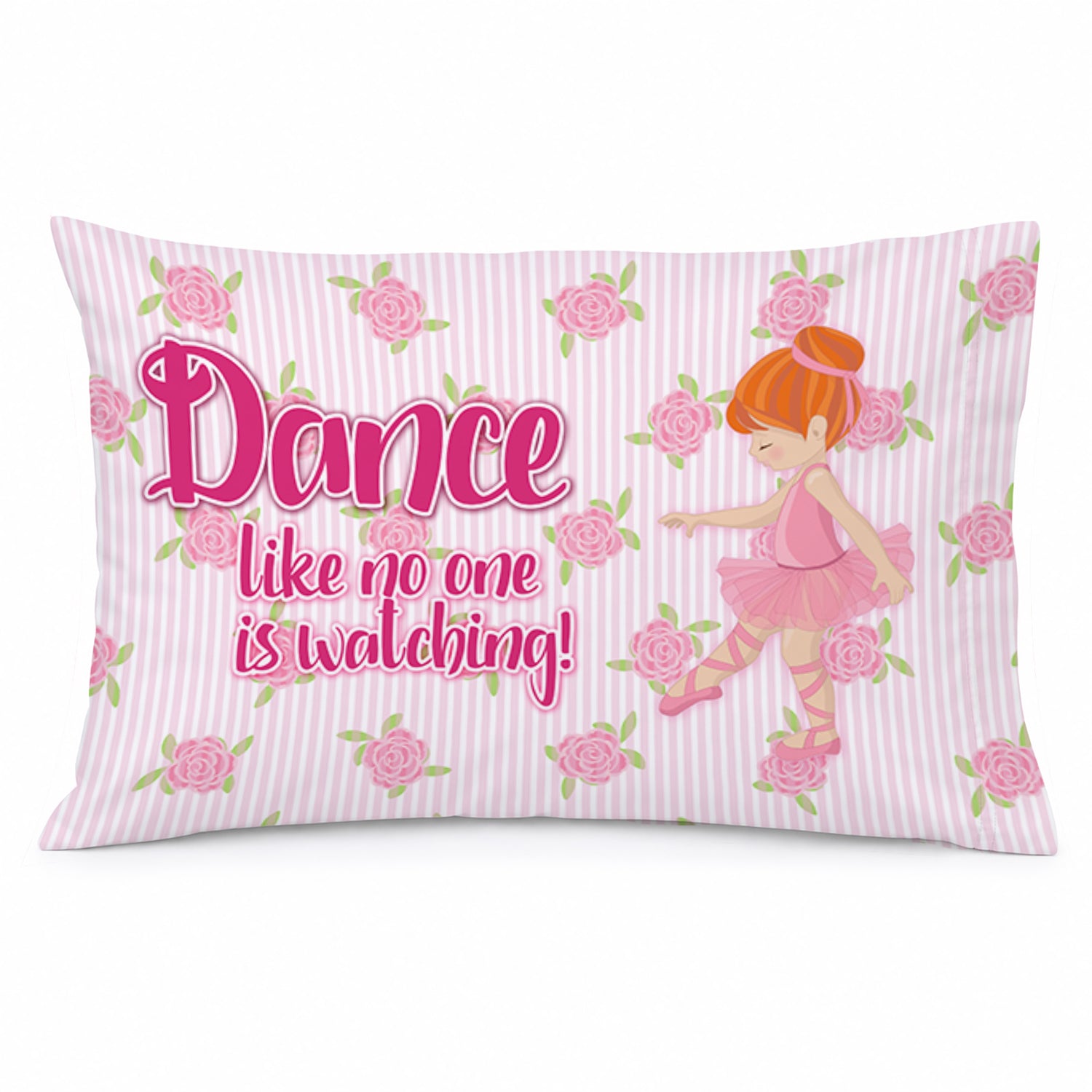 Ballet Dance Red Hair Standard Pillowcase Lightweight Super Soft Easy Care Decorative Artwork Pillowcase, Standard