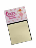 Ballet Dance Red Hair Watercolor Sticky Note Holder Refillable Dispenser Desk Accessory 3x3 Pad Gift
