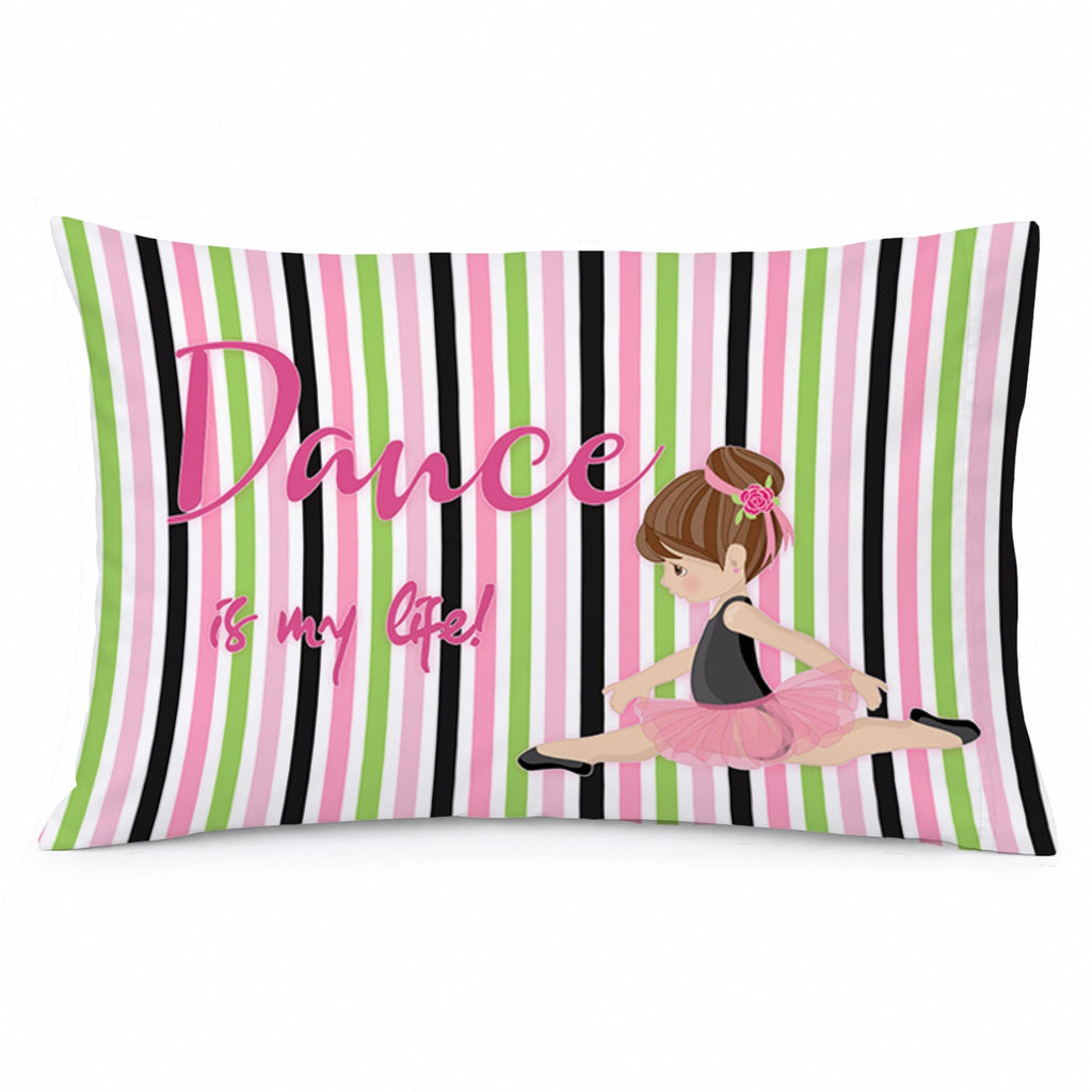 Ballet Dance is my Life Brunette Standard Pillowcase Lightweight Super Soft Easy Care Decorative Artwork Pillowcase, Standard