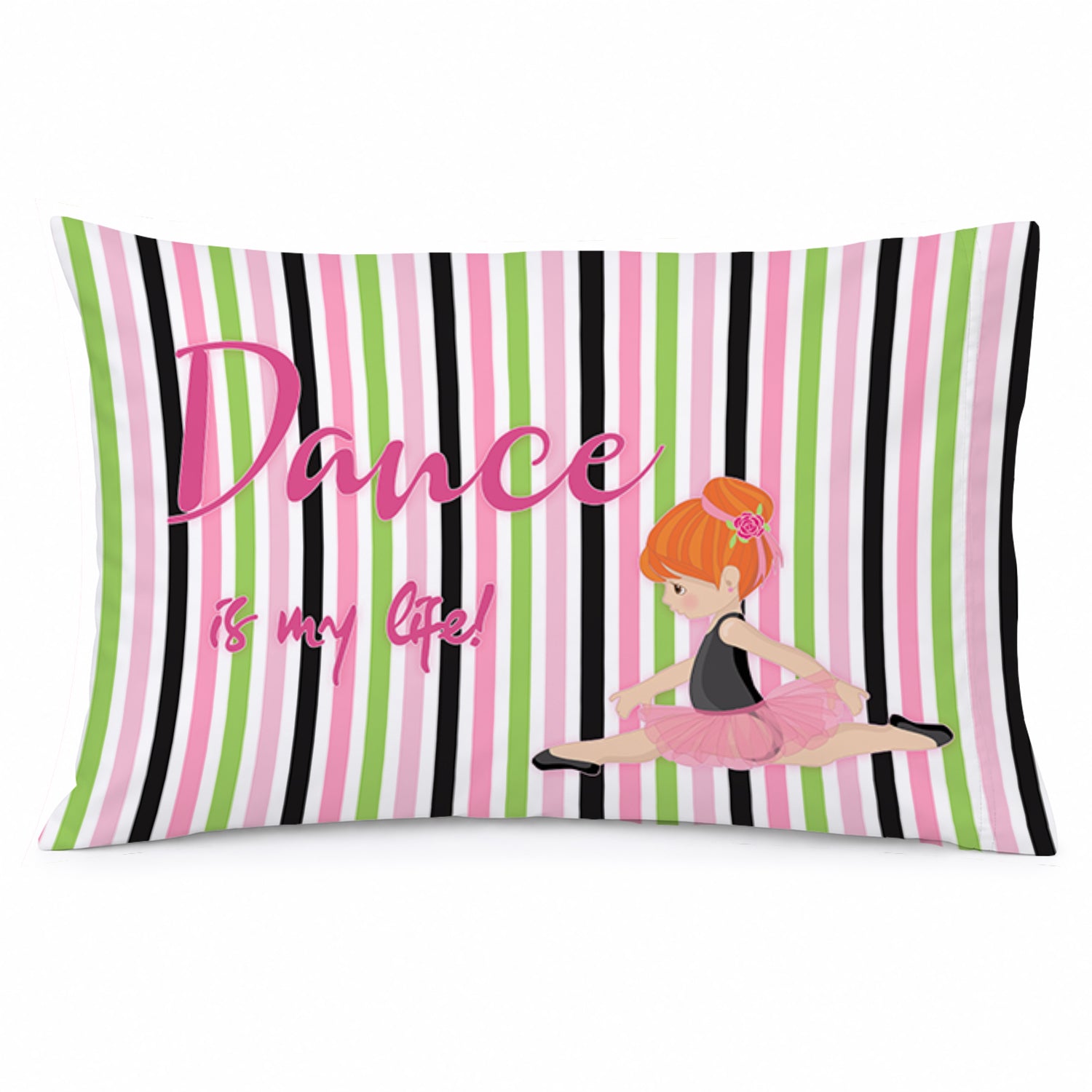 Ballet Dance is my Life Red Standard Pillowcase Lightweight Super Soft Easy Care Decorative Artwork Pillowcase, Standard