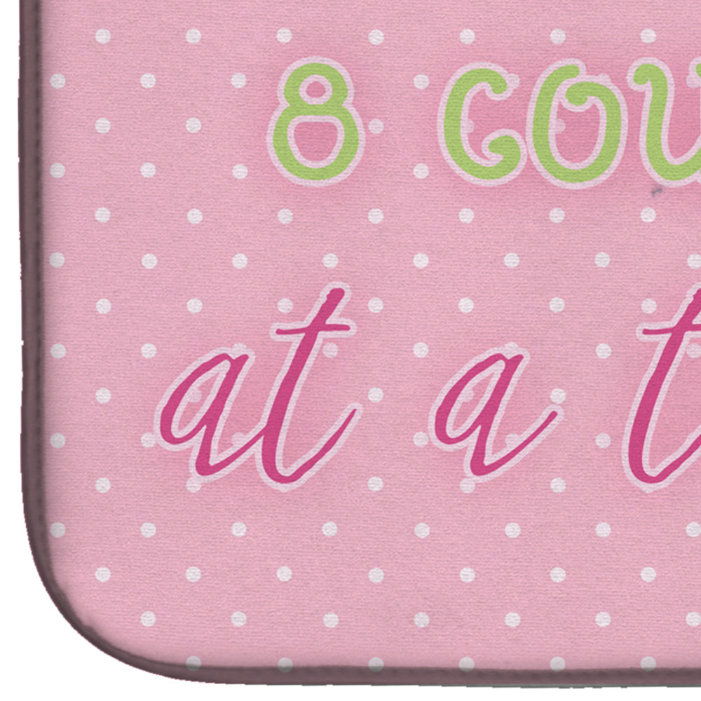 Ballet in 8 Counts Red Hair Dish Drying Mat Absorbent Dish Drying Mat Pad for Kitchen Counter Dish Drainer Mat for Countertop, 14 x 21", Multicolor