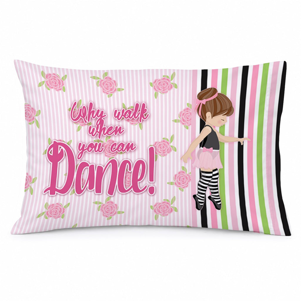 Ballet Dance Stripes Brunette Standard Pillowcase Lightweight Super Soft Easy Care Decorative Artwork Pillowcase, Standard
