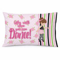 Ballet Dance Stripes Brunette Standard Pillowcase Lightweight Super Soft Easy Care Decorative Artwork Pillowcase, Standard
