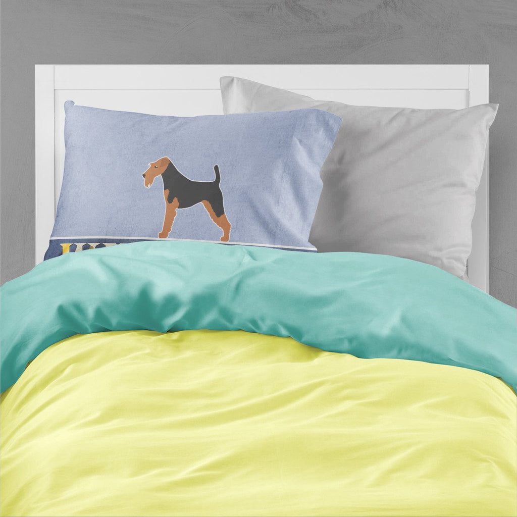 Welsh Terrier Welcome Standard Pillowcase Lightweight Super Soft Easy Care Decorative Artwork Pillowcase, Standard