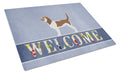 Grand Basset Griffon Vendeen Welcome Cutting Board Tempered Glass Kitchen Cutting Surface, Heat Resistant Chopping, Non-Slip Feet, Food Prep & Serving