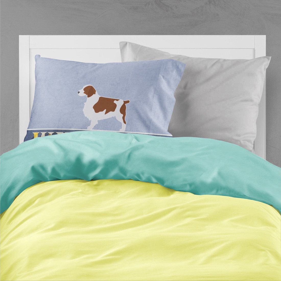 Welsh Springer Spaniel Welcome Standard Pillowcase Lightweight Super Soft Easy Care Decorative Artwork Pillowcase, Standard