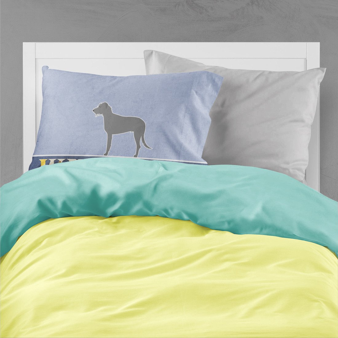 Irish Wolfhound Welcome Standard Pillowcase Lightweight Super Soft Easy Care Decorative Artwork Pillowcase, Standard