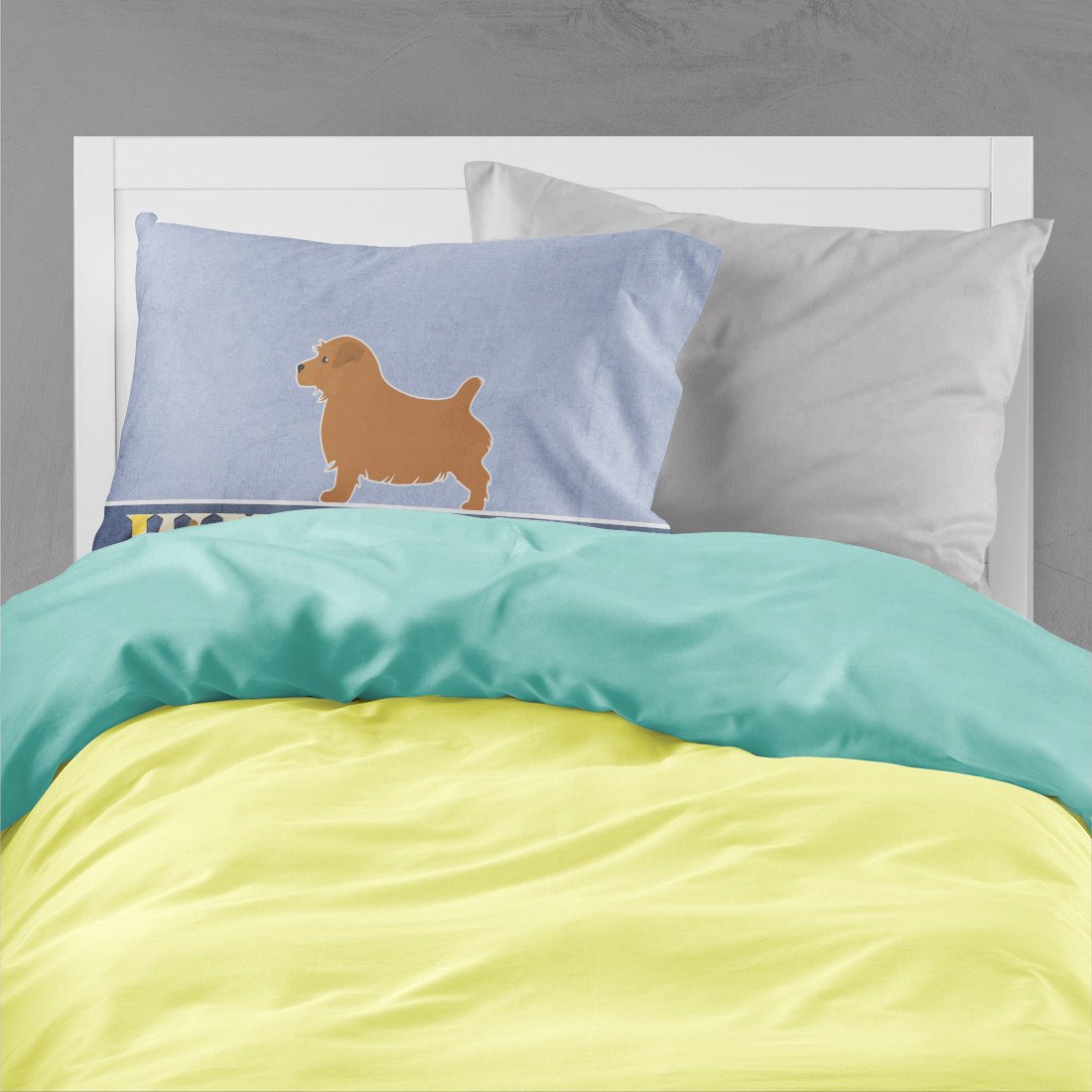 Norfolk Terrier Welcome Standard Pillowcase Lightweight Super Soft Easy Care Decorative Artwork Pillowcase, Standard