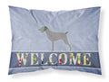 German Wirehaired Pointer Welcome Standard Pillowcase Lightweight Super Soft Easy Care Decorative Artwork Pillowcase, Standard