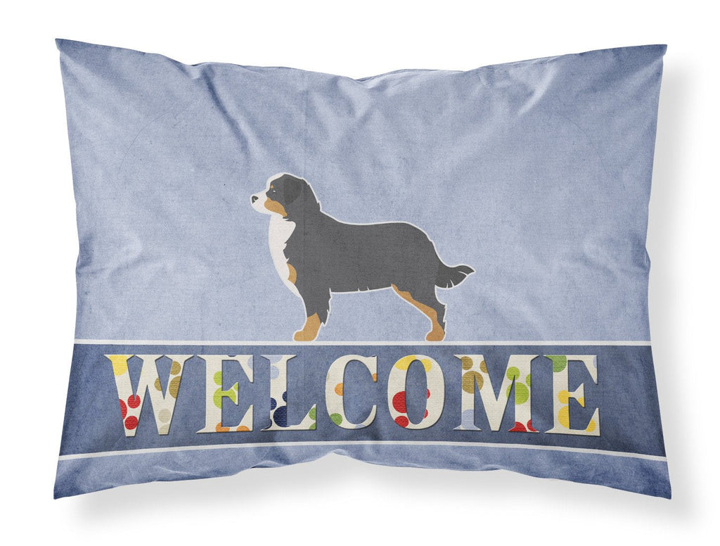 Bernese Mountain Dog Welcome Standard Pillowcase Lightweight Super Soft Easy Care Decorative Artwork Pillowcase, Standard