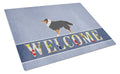 Sheltie/Shetland Sheepdog Welcome Cutting Board Tempered Glass Kitchen Cutting Surface, Heat Resistant Chopping, Non-Slip Feet, Food Prep & Serving