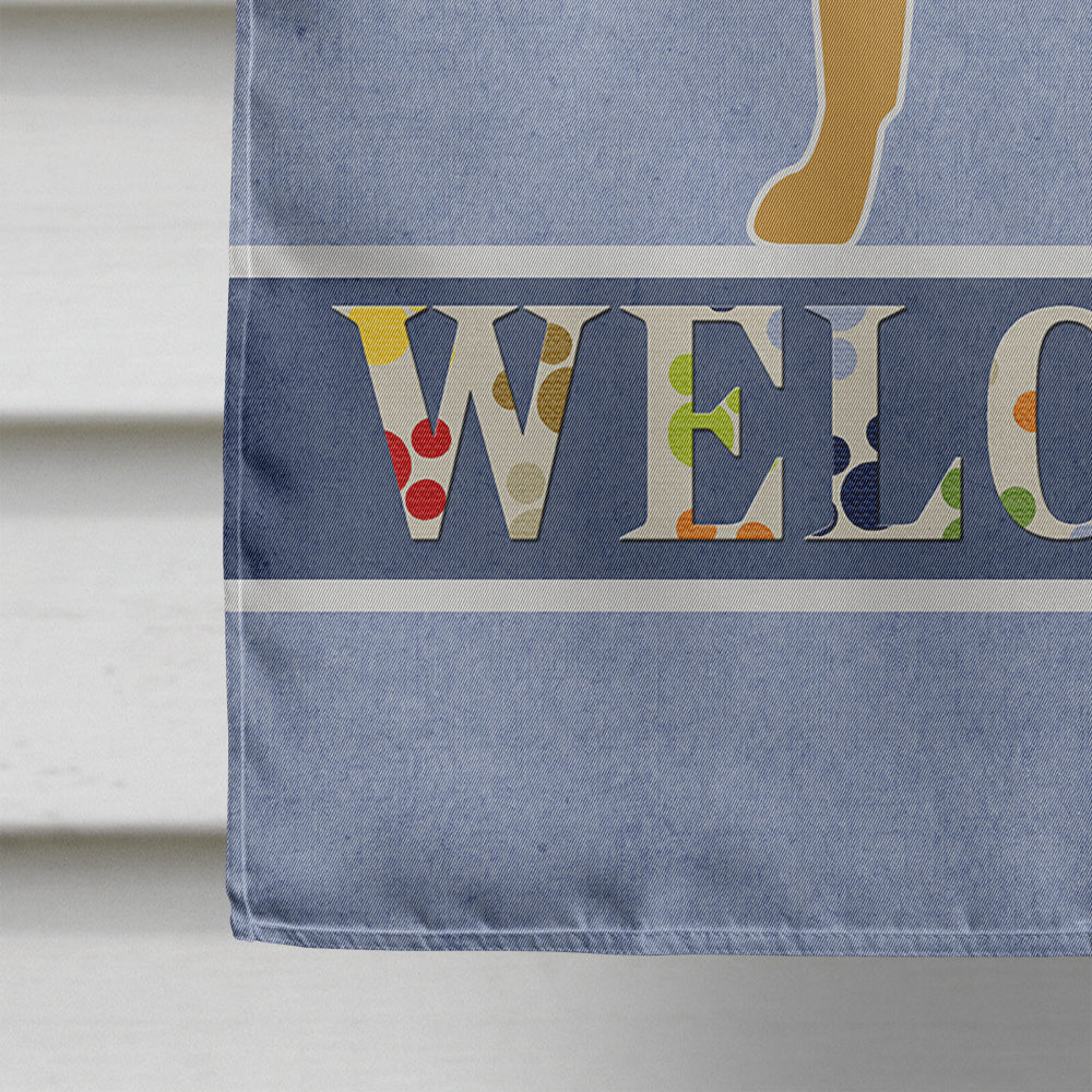 Shar Pei Merry Welcome House Flag 28x40 Porch Sleeve Pole Decorative Outside Yard Banner Artwork Wall Hanging, Polyester