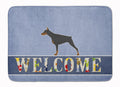 Doberman Pinscher Welcome Memory Foam Kitchen Mat Machine Washable Anti-Fatigue Cushion Comfort Bath or Kitchen Rug