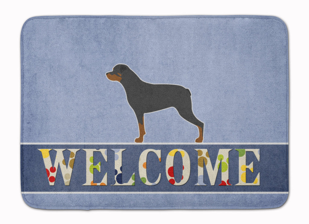 Rottweiler Welcome Memory Foam Kitchen Mat Machine Washable Anti-Fatigue Cushion Comfort Bath or Kitchen Rug