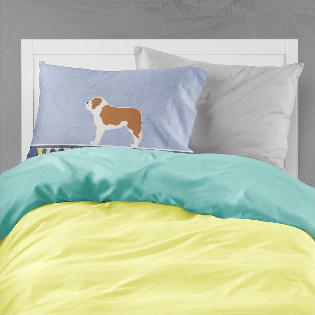 Saint Bernard Welcome Standard Pillowcase Lightweight Super Soft Easy Care Decorative Artwork Pillowcase, Standard