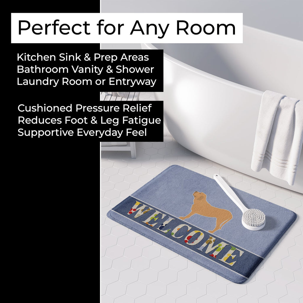 Fila Brasileiro Welcome Memory Foam Kitchen Mat Machine Washable Anti-Fatigue Cushion Comfort Bath or Kitchen Rug
