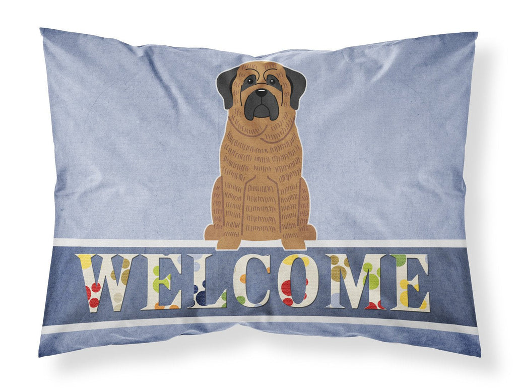 Mastiff Brindle Welcome Standard Pillowcase Lightweight Super Soft Easy Care Decorative Artwork Pillowcase, Standard