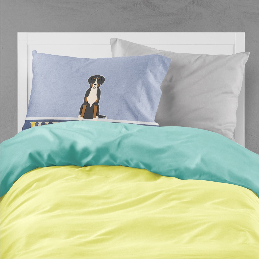 Greater Swiss Mountain Dog Welcome Standard Pillowcase Lightweight Super Soft Easy Care Decorative Artwork Pillowcase, Standard