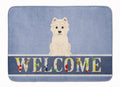 Westie Welcome Memory Foam Kitchen Mat Machine Washable Anti-Fatigue Cushion Comfort Bath or Kitchen Rug