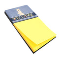 White German Shepherd Welcome Watercolor Sticky Note Holder Refillable Dispenser Desk Accessory 3x3 Pad Gift