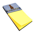Chocolate Labrador Welcome Watercolor Sticky Note Holder Refillable Dispenser Desk Accessory 3x3 Pad Gift