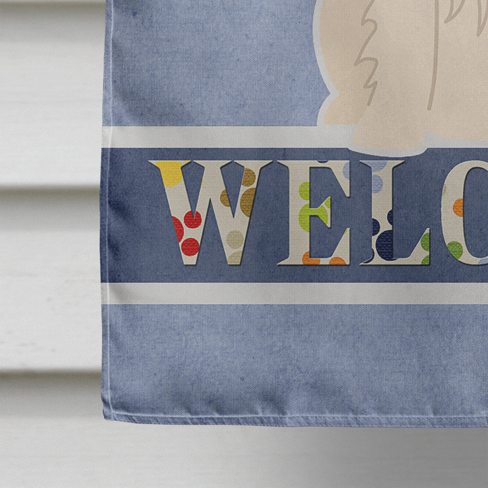 Cavalier Spaniel Welcome House Flag 28x40 Porch Sleeve Pole Decorative Outside Yard Banner Artwork Wall Hanging, Polyester