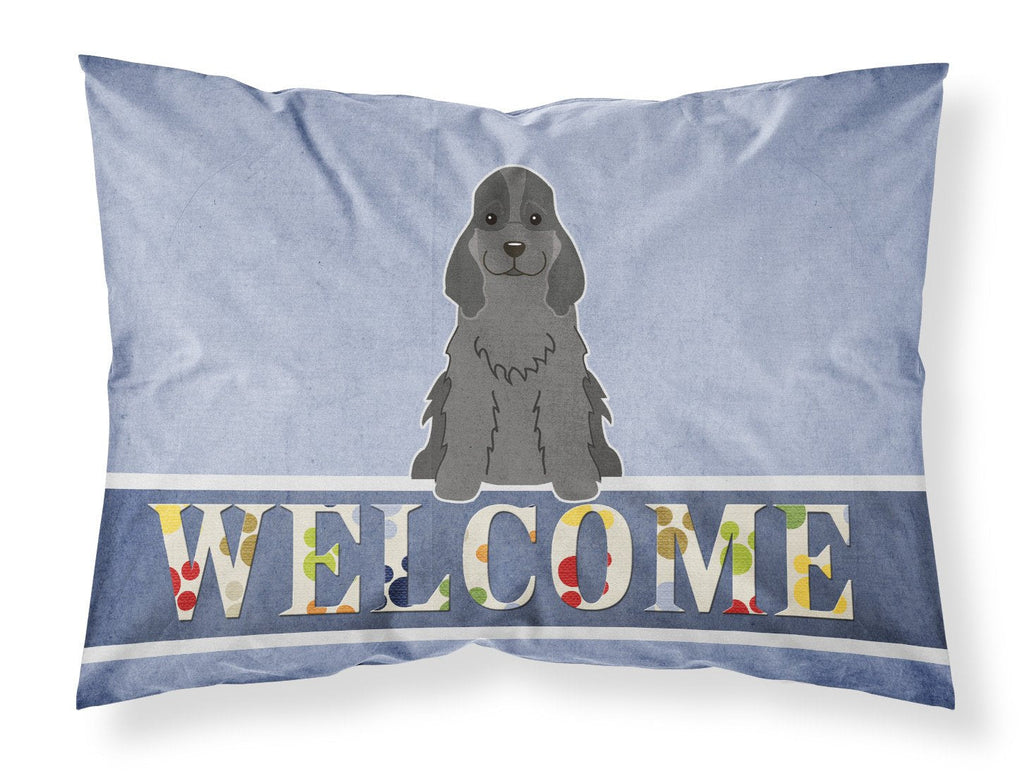 Cocker Spaniel Black Welcome Standard Pillowcase Lightweight Super Soft Easy Care Decorative Artwork Pillowcase, Standard
