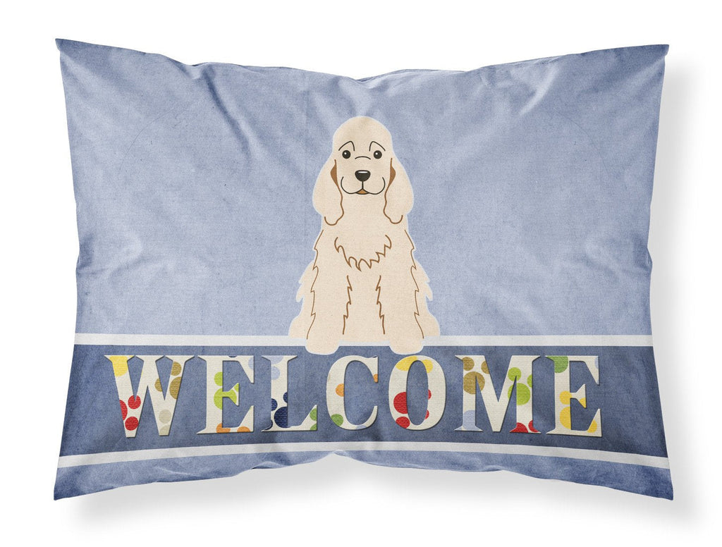 Cocker Spaniel Buff Welcome Standard Pillowcase Lightweight Super Soft Easy Care Decorative Artwork Pillowcase, Standard