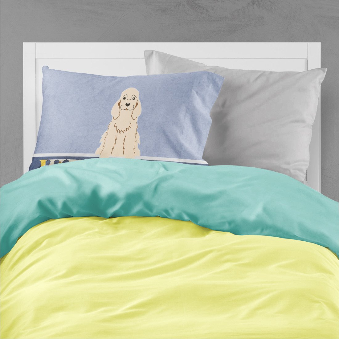 Cocker Spaniel Buff Welcome Standard Pillowcase Lightweight Super Soft Easy Care Decorative Artwork Pillowcase, Standard