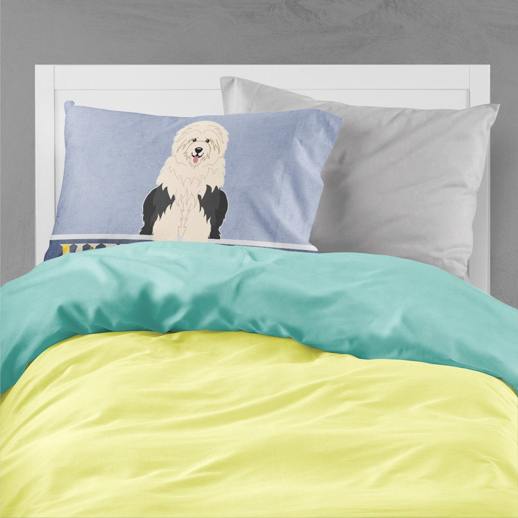 Old English Sheepdog Welcome Standard Pillowcase Lightweight Super Soft Easy Care Decorative Artwork Pillowcase, Standard