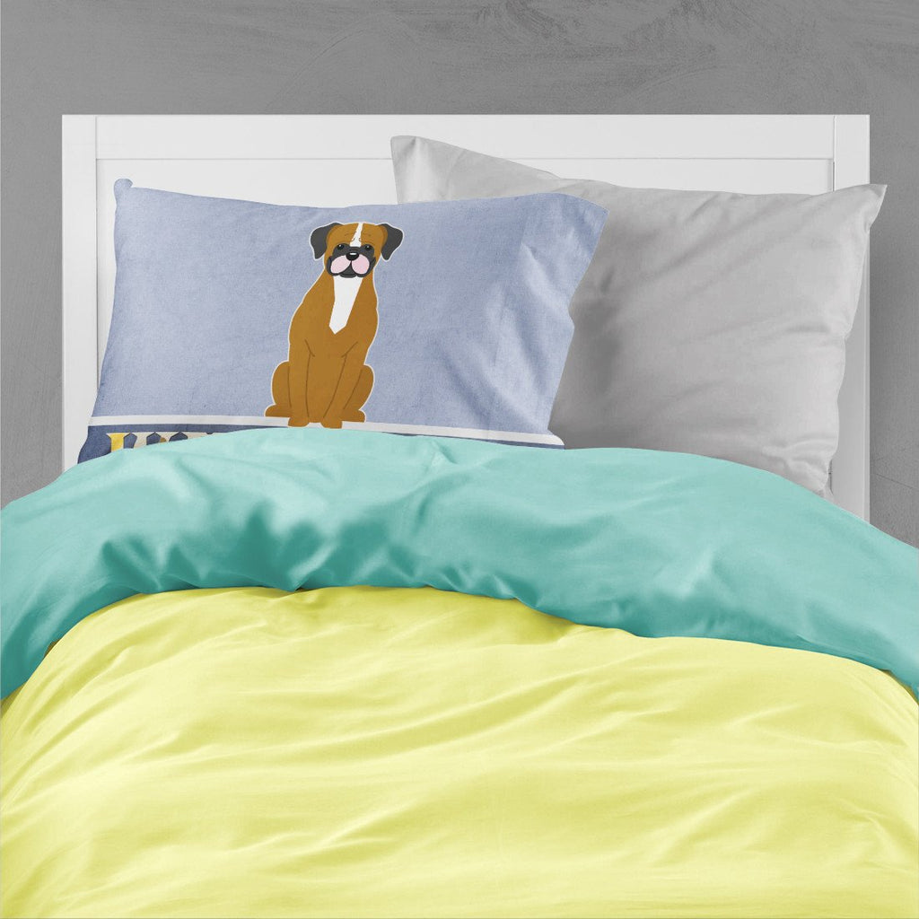 Flashy Fawn Boxer Welcome Standard Pillowcase Lightweight Super Soft Easy Care Decorative Artwork Pillowcase, Standard