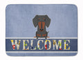 Dachshund Black Tan Welcome Memory Foam Kitchen Mat Machine Washable Anti-Fatigue Cushion Comfort Bath or Kitchen Rug