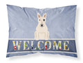 Bull Terrier White Welcome Standard Pillowcase Lightweight Super Soft Easy Care Decorative Artwork Pillowcase, Standard