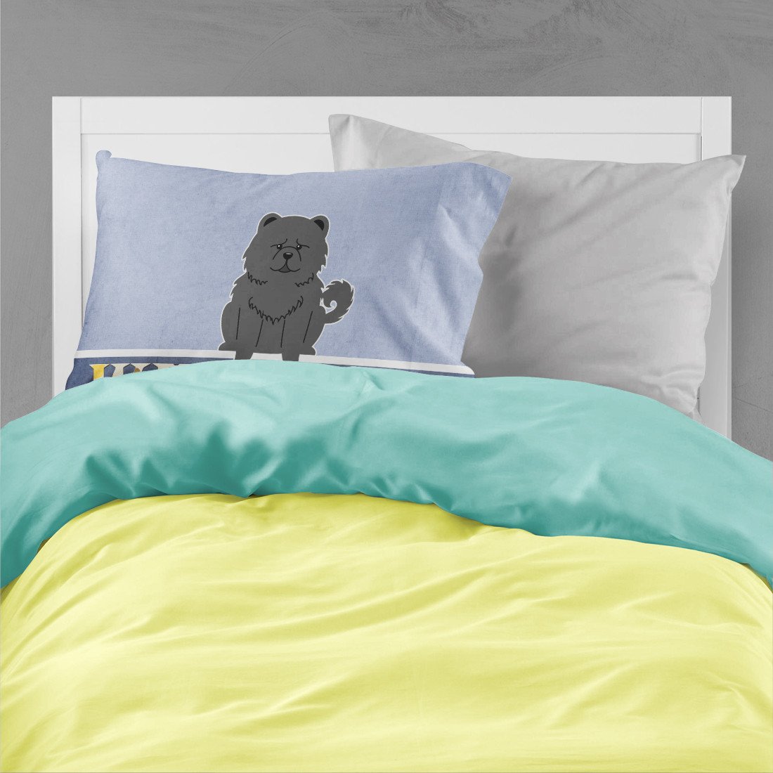 Chow Chow Black Welcome Standard Pillowcase Lightweight Super Soft Easy Care Decorative Artwork Pillowcase, Standard