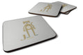 Alphabet J for Jaguar Foam Coasters Set of 4 Cup Coasters for Indoor Outdoor, Tabletop Protection, Anti Slip, Mouse pad Material