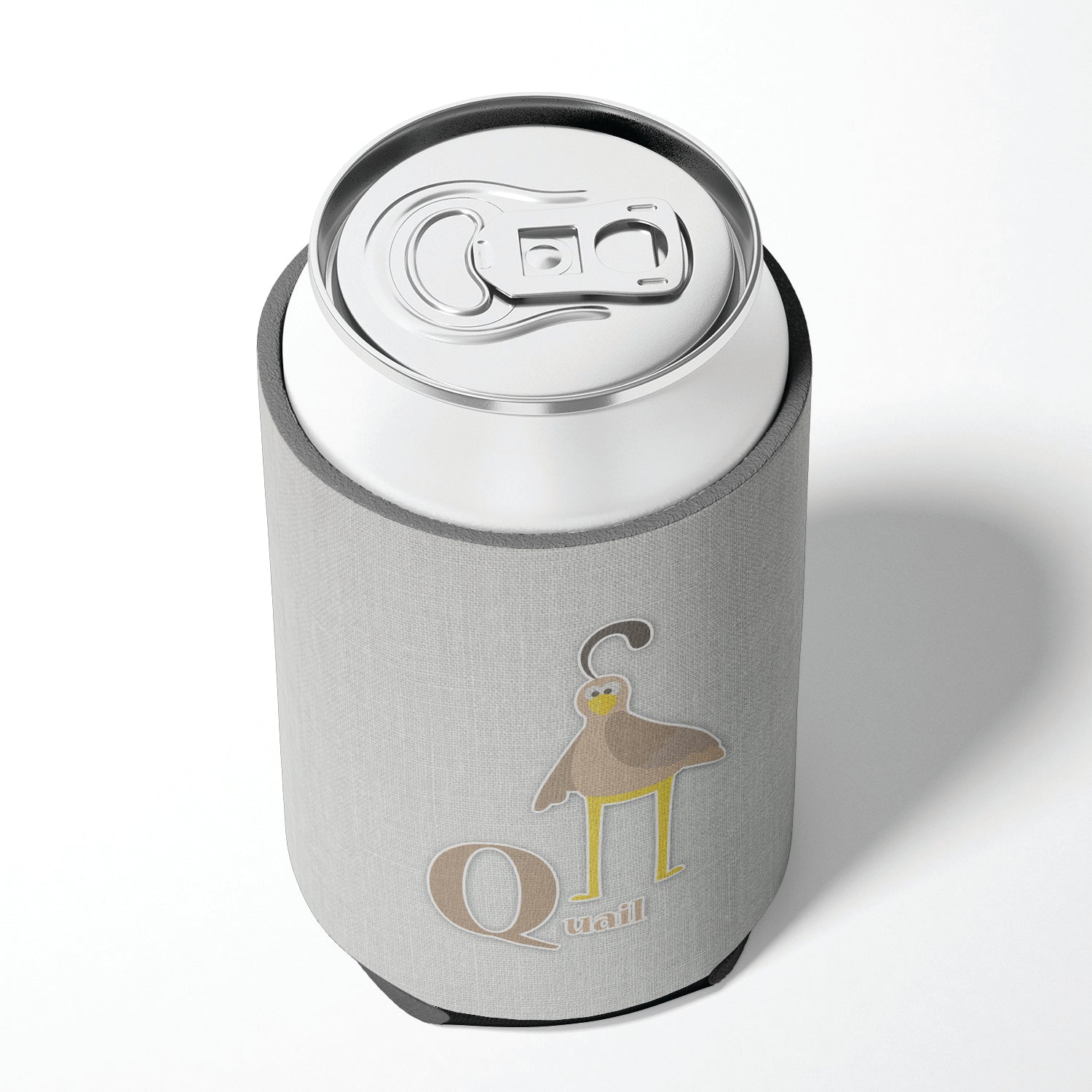 Alphabet Q for Quail Can or Bottle Hugger Cooler Sleeve for Standard 12 oz Cans, Insulated Foam Beer & Soda Can Hugger Reusable