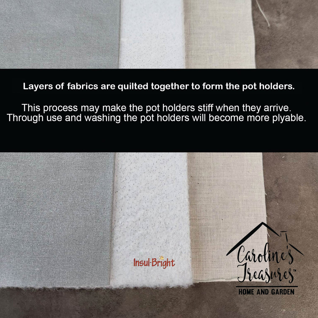 Alphabet R for Rabbit Pot Holder Set of 2 Heat Resistant Quilted Hot Pads 7.5 x 7.5 Inch, Insulated Kitchen Trivets for Cooking & Baking