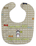 Too Cute Alaskan Malamute Baby Bib Easy-Clean Baby Bib Baby Feeding Accessory Baby Mealtime Essential, 10 x 13, Multicolor