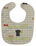 Too Cute Black Labrador Baby Bib Easy-Clean Baby Bib Baby Feeding Accessory Baby Mealtime Essential, 10 x 13, Multicolor