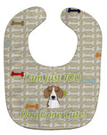 Too Cute Beagle Baby Bib Easy-Clean Baby Bib Baby Feeding Accessory Baby Mealtime Essential, 10 x 13, Multicolor