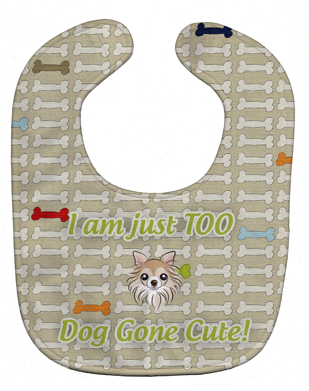 Too Cute Chihuahua Baby Bib Easy-Clean Baby Bib Baby Feeding Accessory Baby Mealtime Essential, 10 x 13, Multicolor