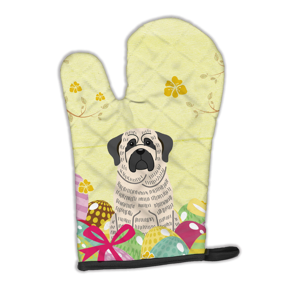 Easter Eggs Mastiff Brindle White Oven Mitt Heat Resistant Thick Oven Mitt for Hot Pans and Oven, Kitchen Mitt Protect Hands, Cooking Baking Glove