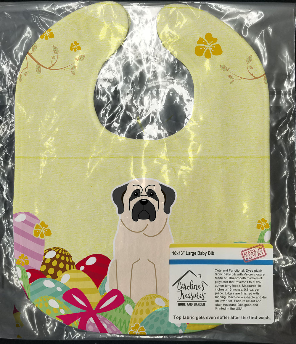 Easter Eggs Mastiff White Baby Bib Easy-Clean Baby Bib Baby Feeding Accessory Baby Mealtime Essential, 10 x 13, Multicolor