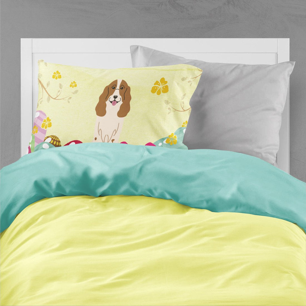 Easter Eggs Russian Spaniel Standard Pillowcase Lightweight Super Soft Easy Care Decorative Artwork Pillowcase, Standard