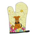 Easter Eggs Airedale Oven Mitt Heat Resistant Thick Oven Mitt for Hot Pans and Oven, Kitchen Mitt Protect Hands, Cooking Baking Glove