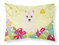 Easter Eggs Westie Standard Pillowcase Lightweight Super Soft Easy Care Decorative Artwork Pillowcase, Standard