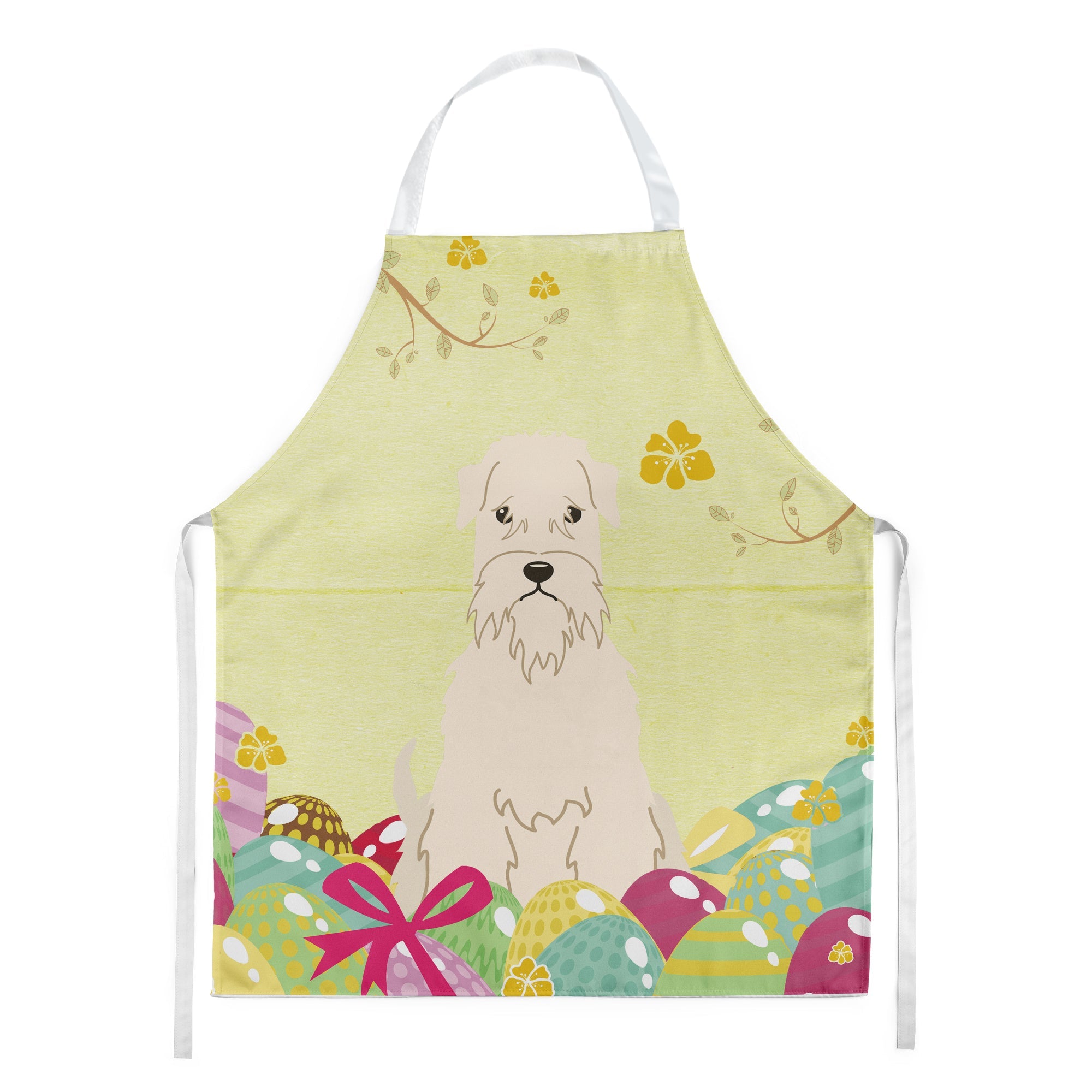 Easter Eggs Soft Coated Wheaten Terrier Apron Cooking Kitchen Server Baking Crafts Gardening for Adult Women Men, Unisex, Large, Multicolor