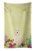Easter Eggs Soft Coated Wheaten Terrier Kitchen Towel Velour Plush Front and Cotton Loop Back Machine Washable