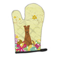 Easter Eggs Irish Terrier Oven Mitt Heat Resistant Thick Oven Mitt for Hot Pans and Oven, Kitchen Mitt Protect Hands, Cooking Baking Glove